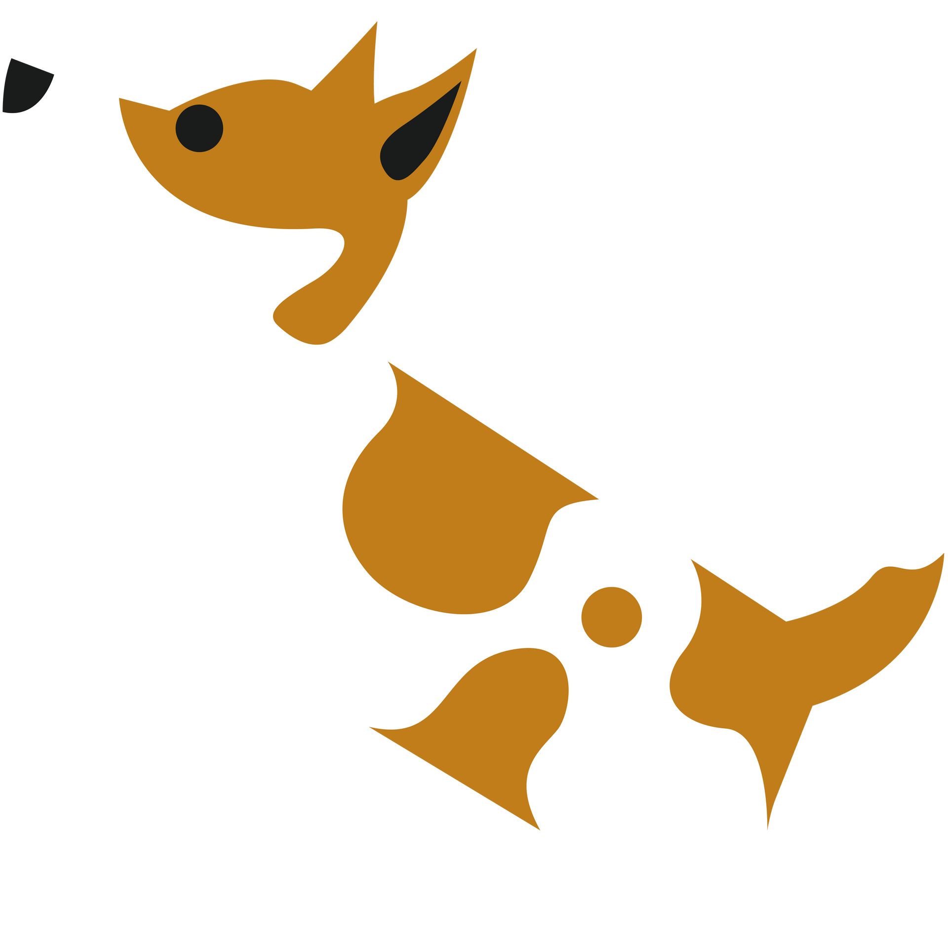 a cartoon drawing of a dog with a white background