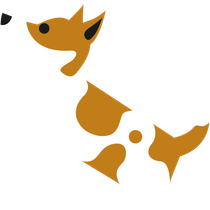 a cartoon drawing of a dog with a white background