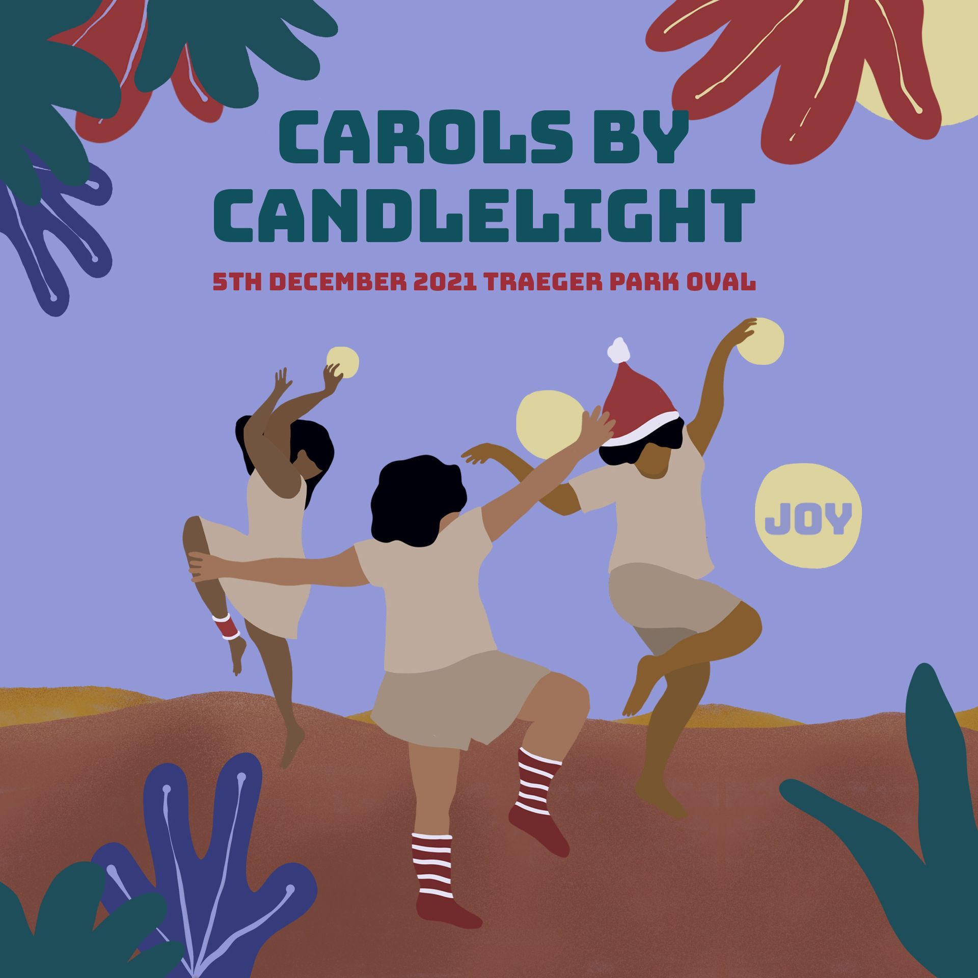 A poster for carols by candlelight on december 5th