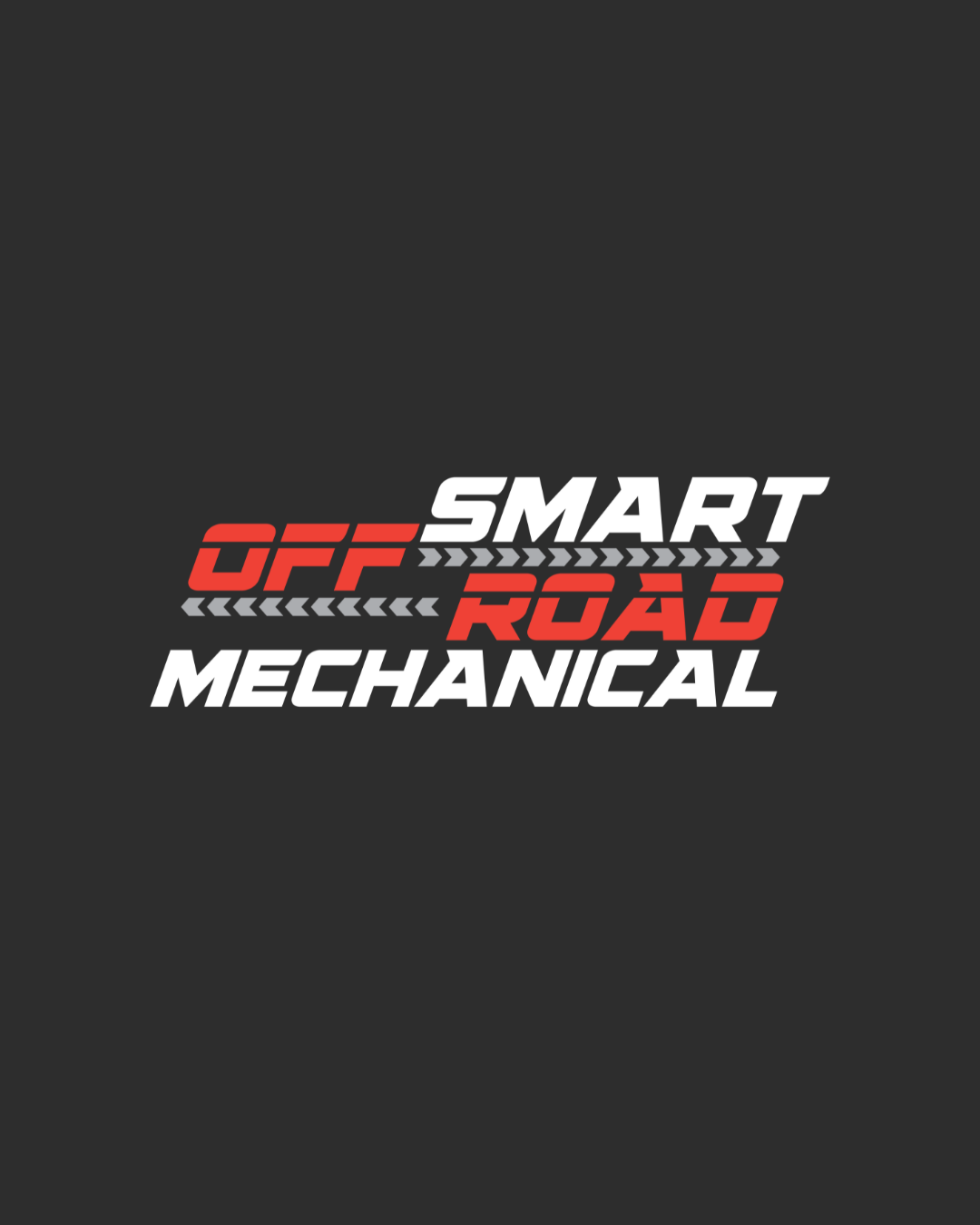 Logo for Off Smart Road Mechanical in white and red on a dark grey background.