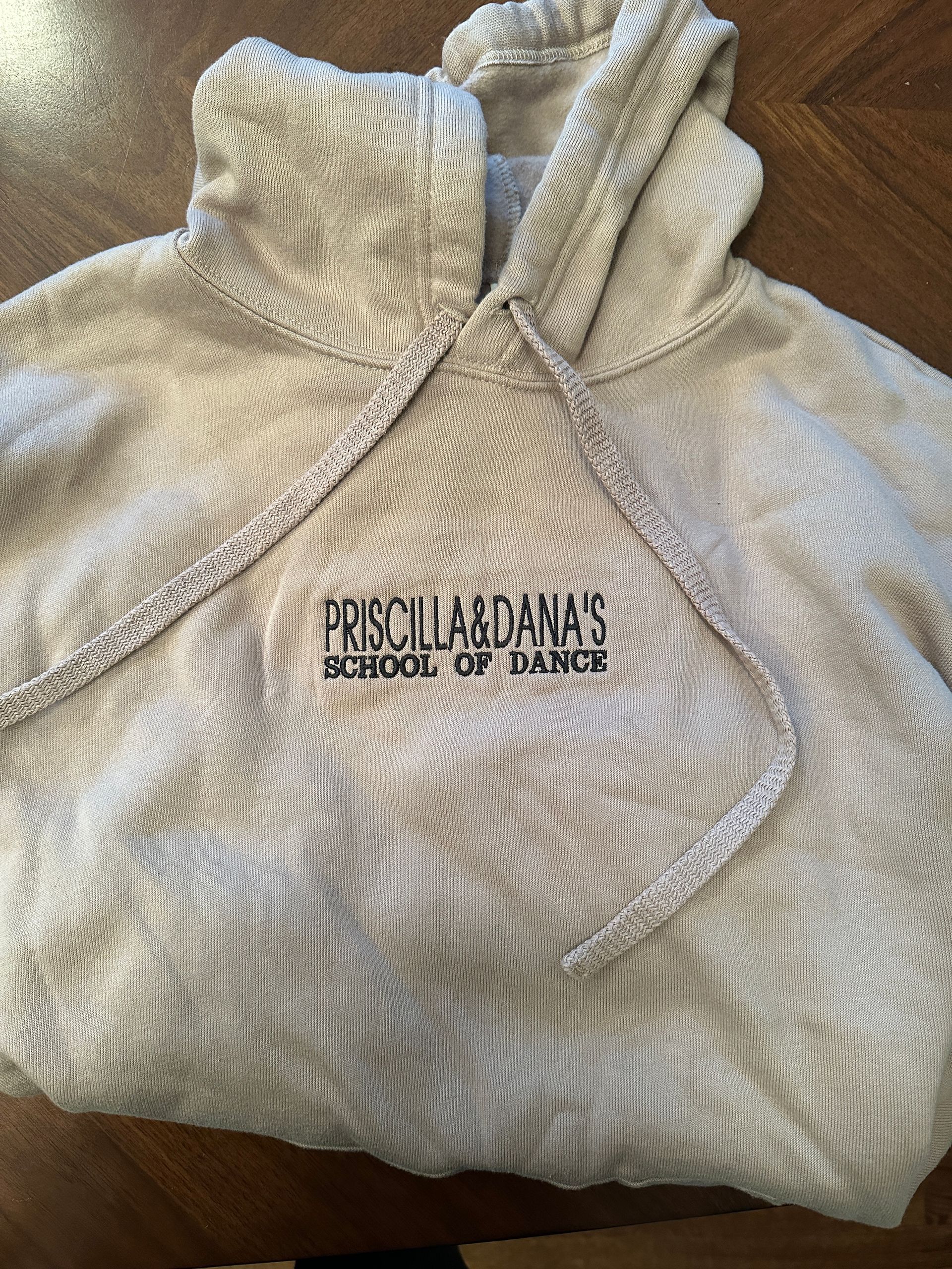 Tan Text Hoodie - Adult