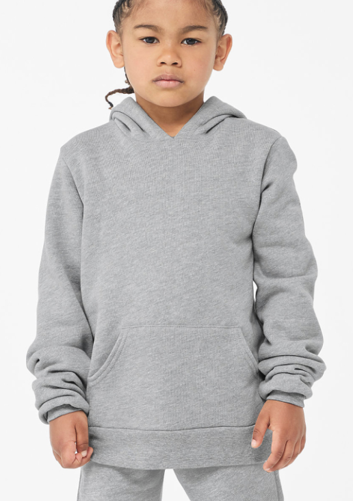 Grey Text Hoodie - Youth