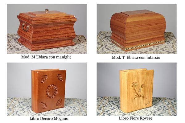Urne  cinerarie di legno