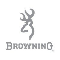 Browning logo featuring a gray deer head with antlers above the word 