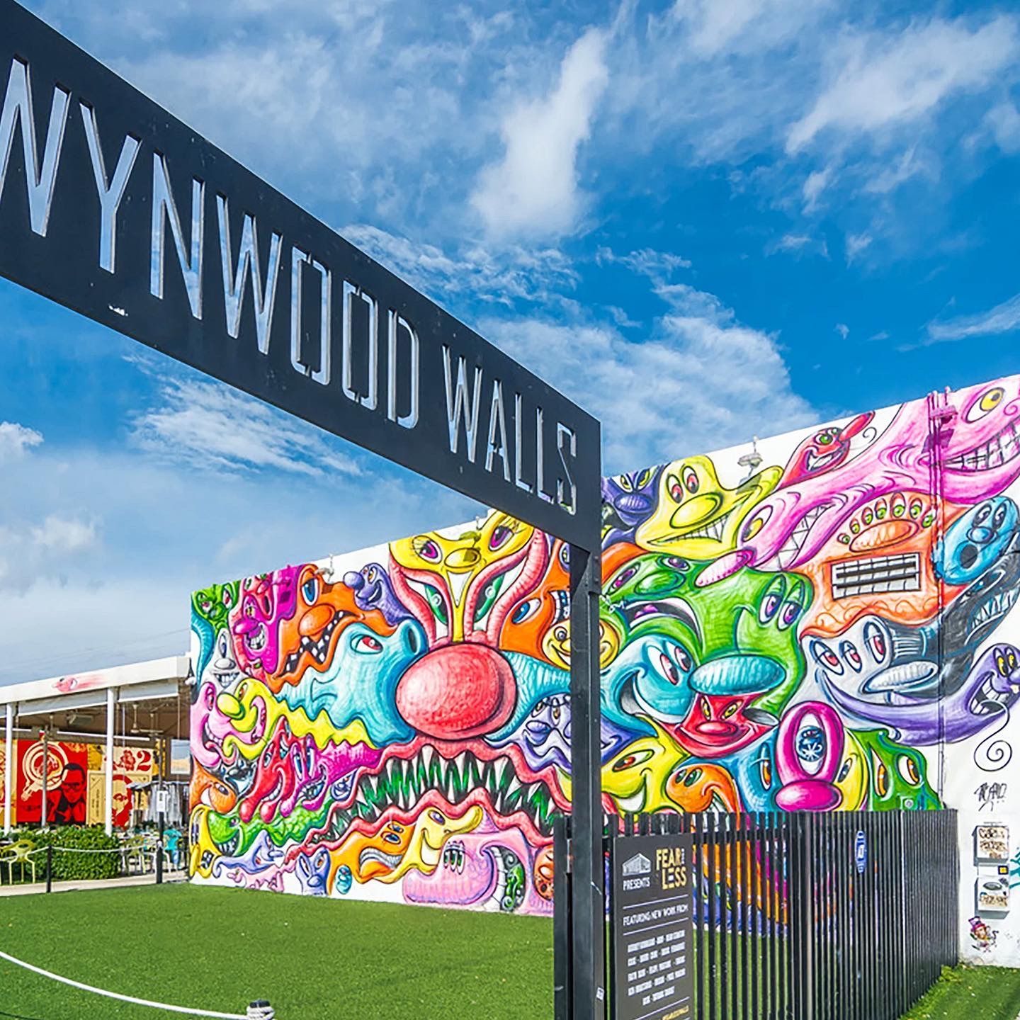 Colorful street art at Wynwood Walls on a Miami City Tour.
