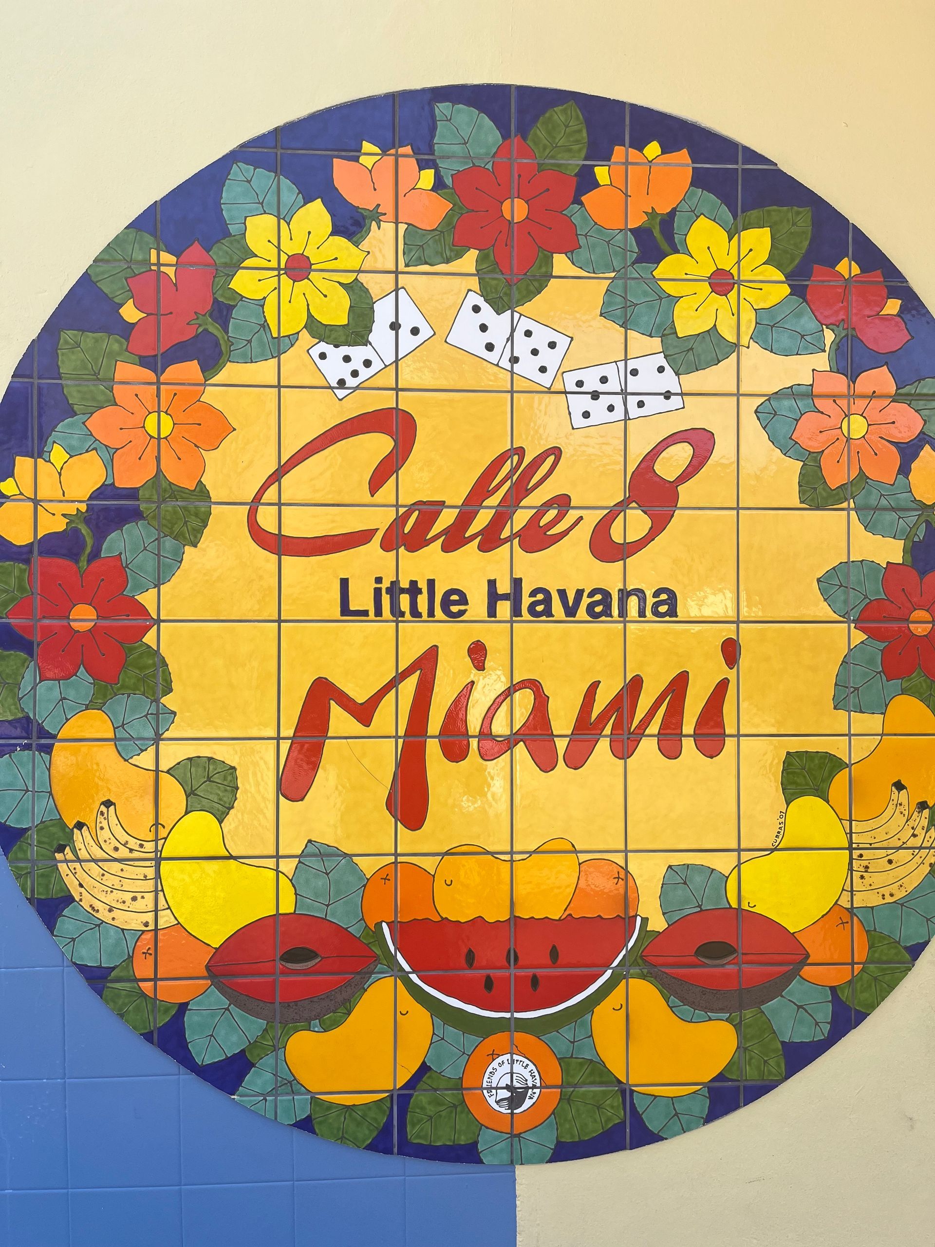 Colorful street murals on Calle Ocho in Miami