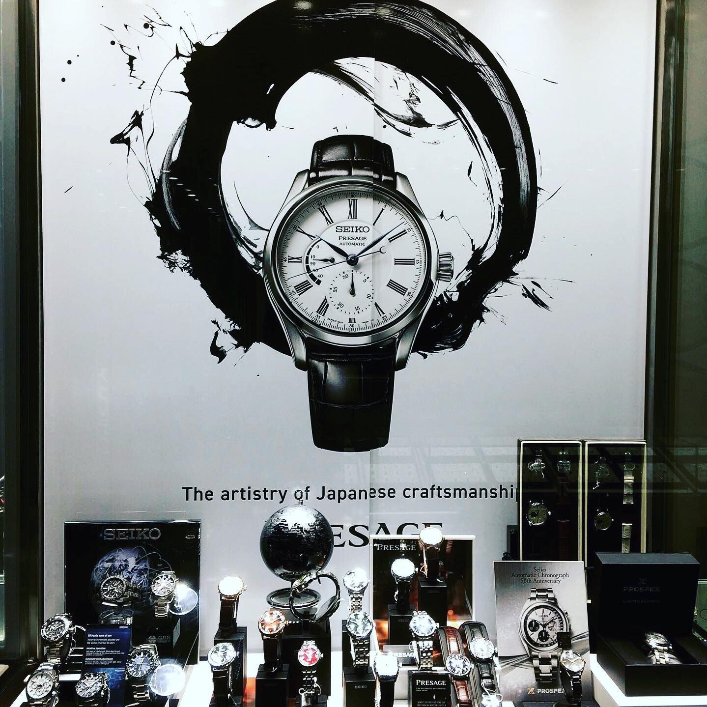Watch Display With Central Seiko Presage Watch — Regency Jewellers in Cairns City, QLD