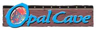 Jewellers in Cairns Logo for Kuranda Opal Cave: blue text