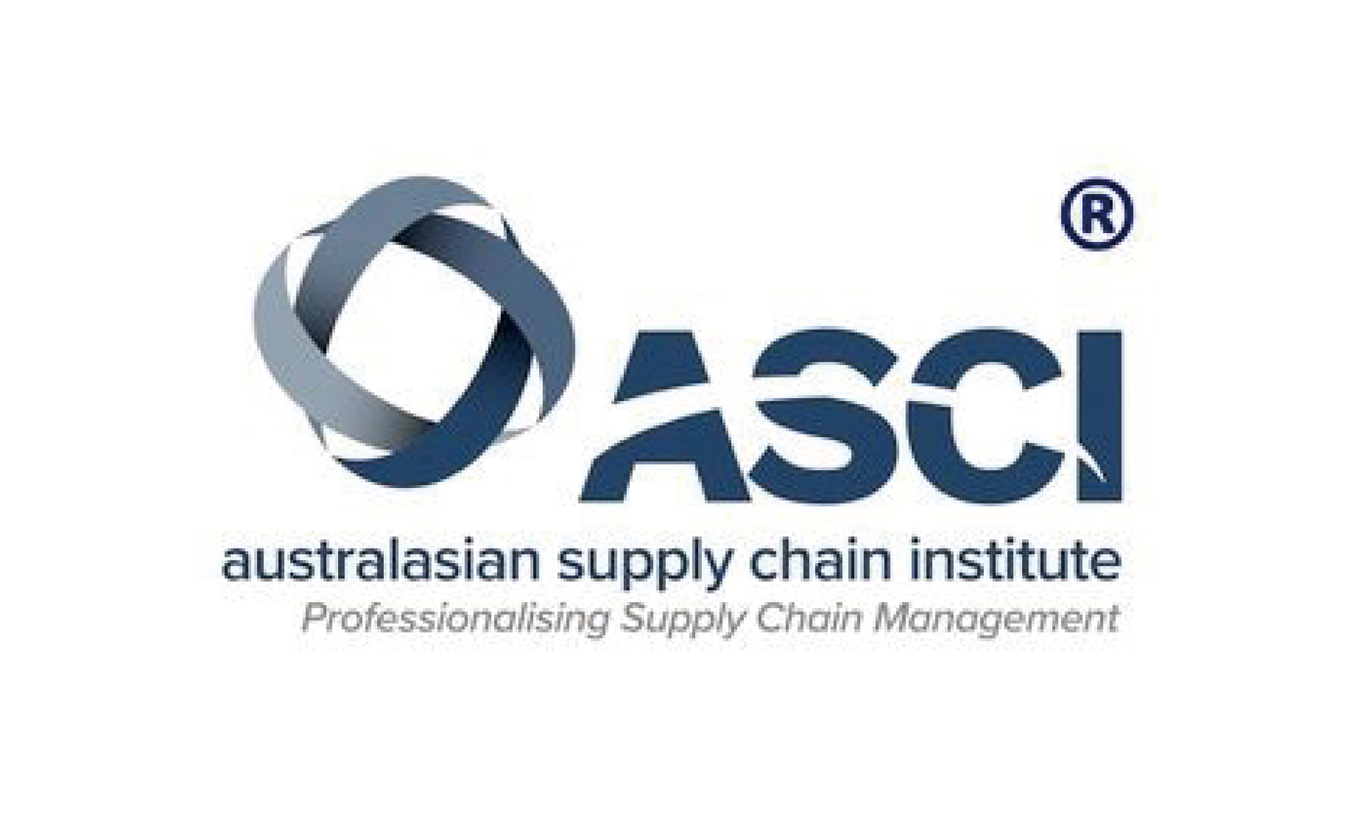 Logo of Australasian Supply Chain Institute: abstract blue shape above