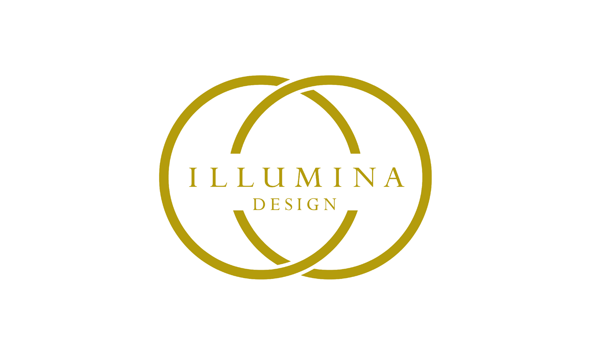 Gold logo with two intertwined circles and the text