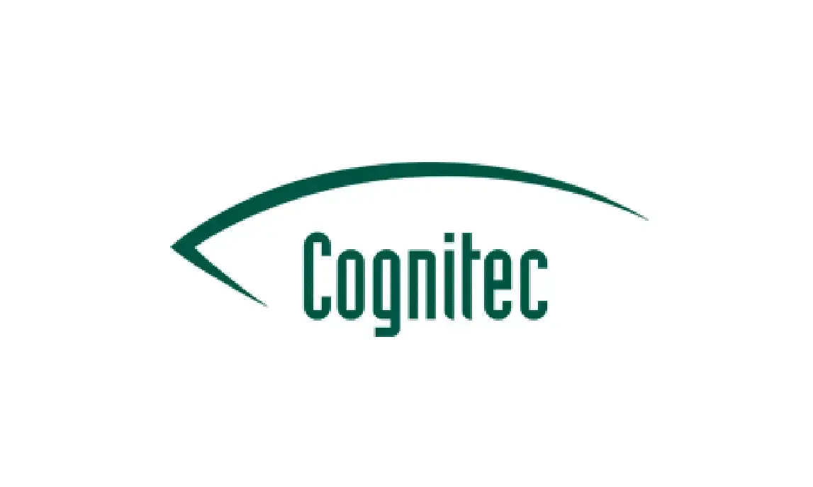 Cognitec logo with green stylized arc above the wordmark on a white background