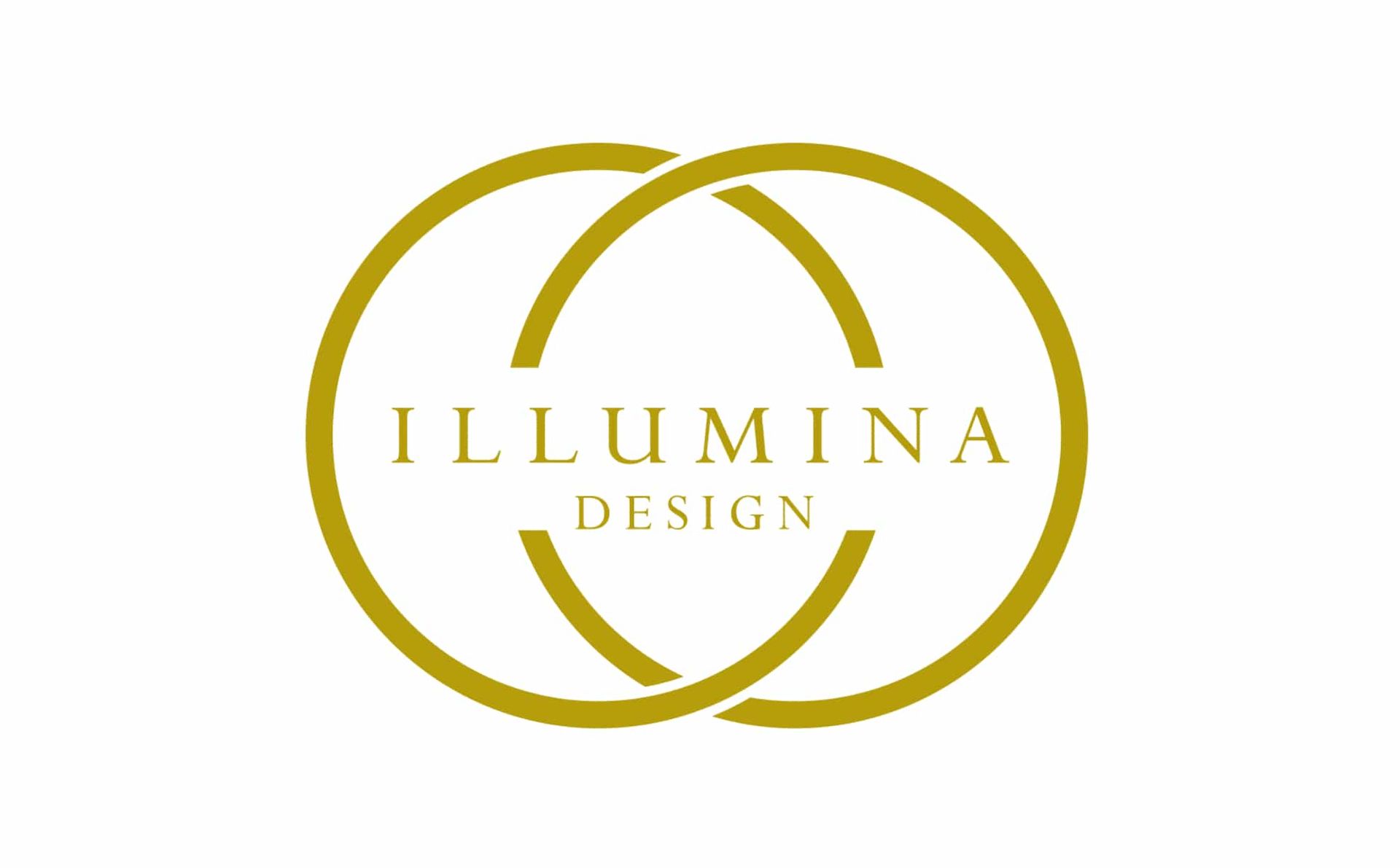 Gold logo with two intertwined circles and the text 