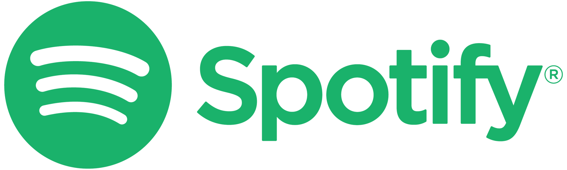 The spotify logo is green and white on a white background.