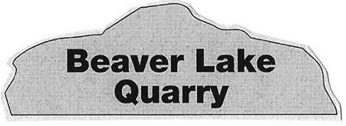 Beaver Lake Quarry text within a gray, irregular shape.