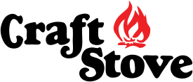 Craft Stove logo with stylized flames in red.