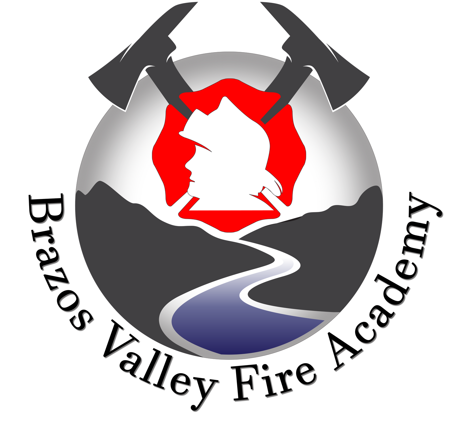 A logo for the brazos valley fire academy