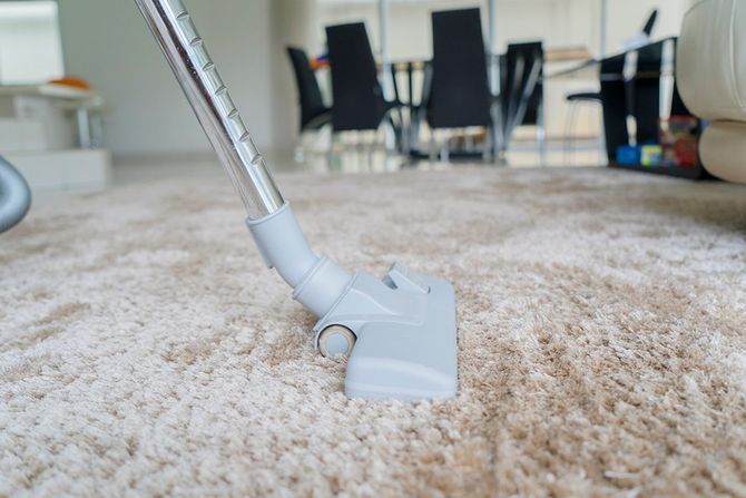Vacuum Cleaner Removing Dirt — Holden, MA — Majestic Carpet & Upholstery Cleaning