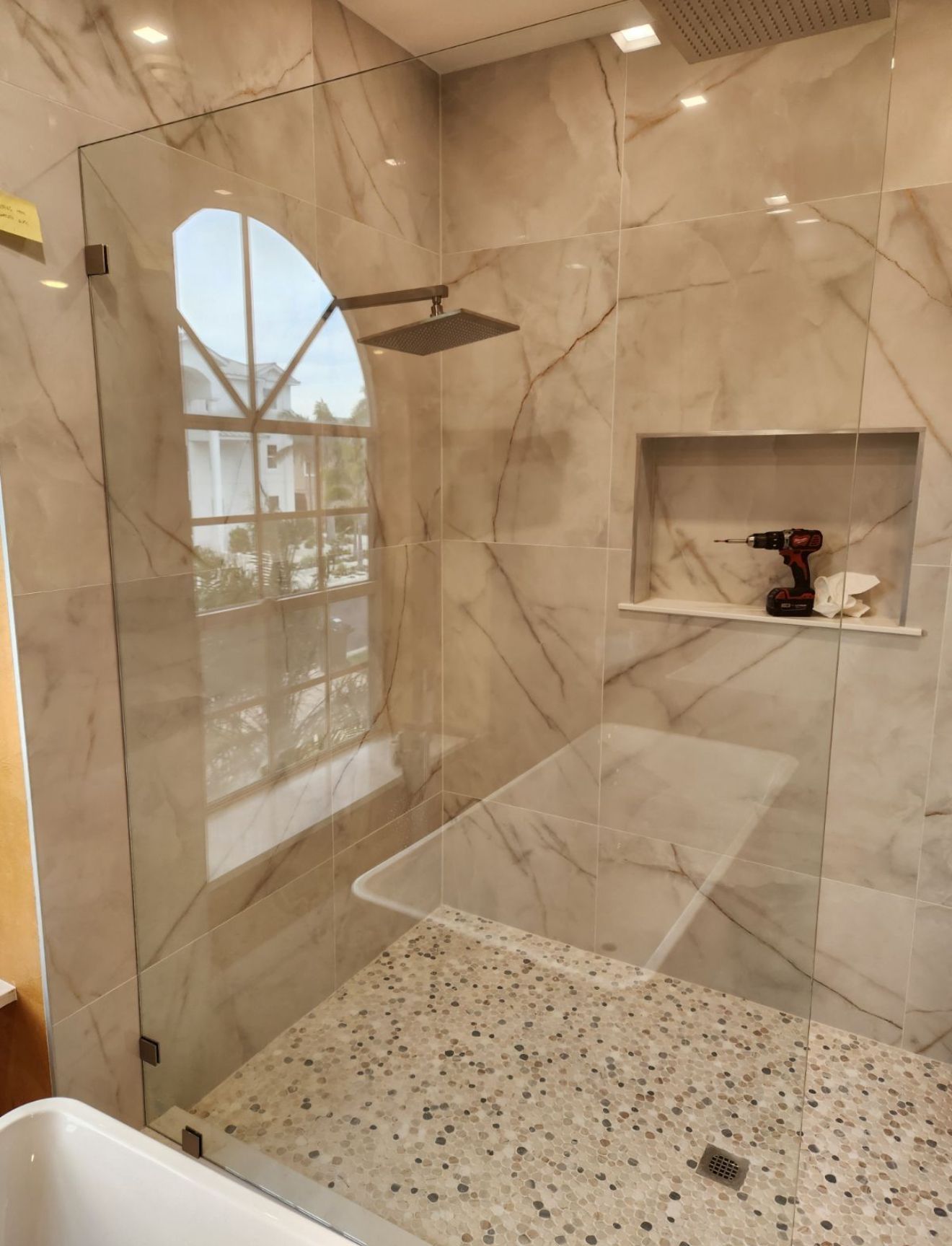 Marble shower cubicle - Glass Company in Saint Petersburg, FL