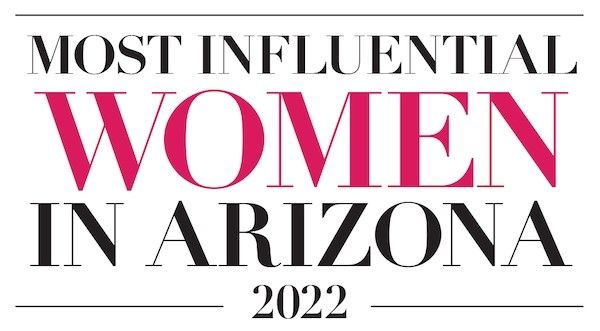 The logo for the most influential women in arizona 2022