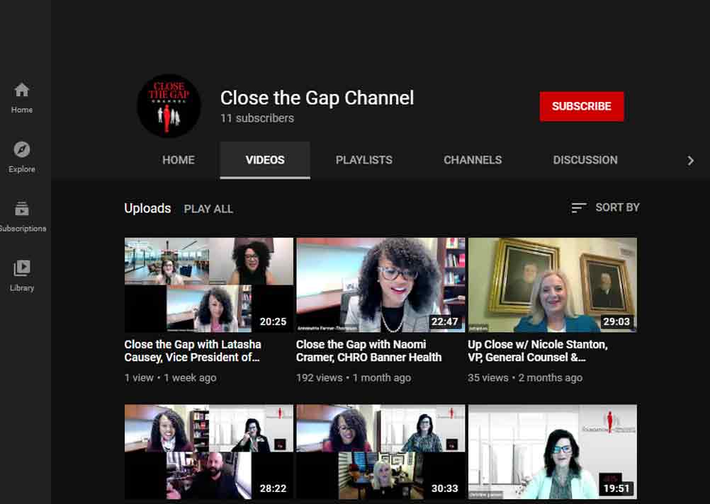 A screenshot of a youtube channel called close the gap channel
