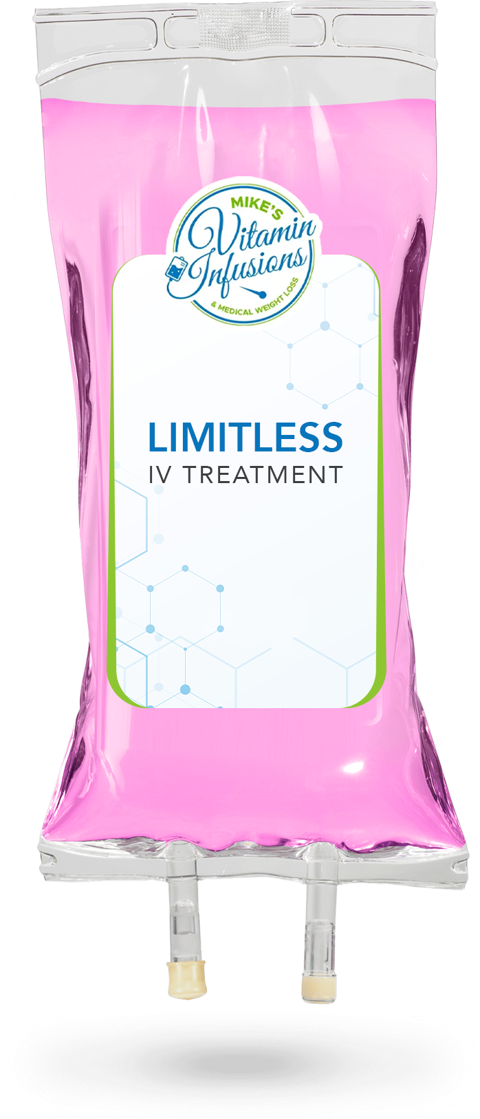 Pink IV bag labeled