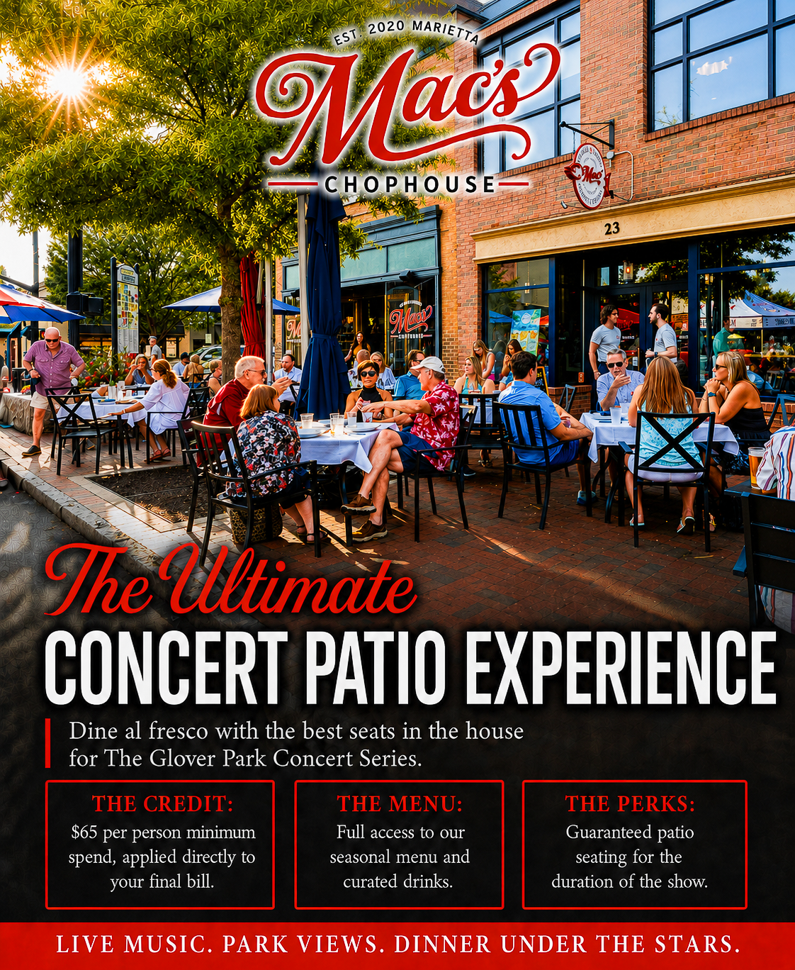 The Ultimate Concert Patio Experience at Mac’s Chophouse