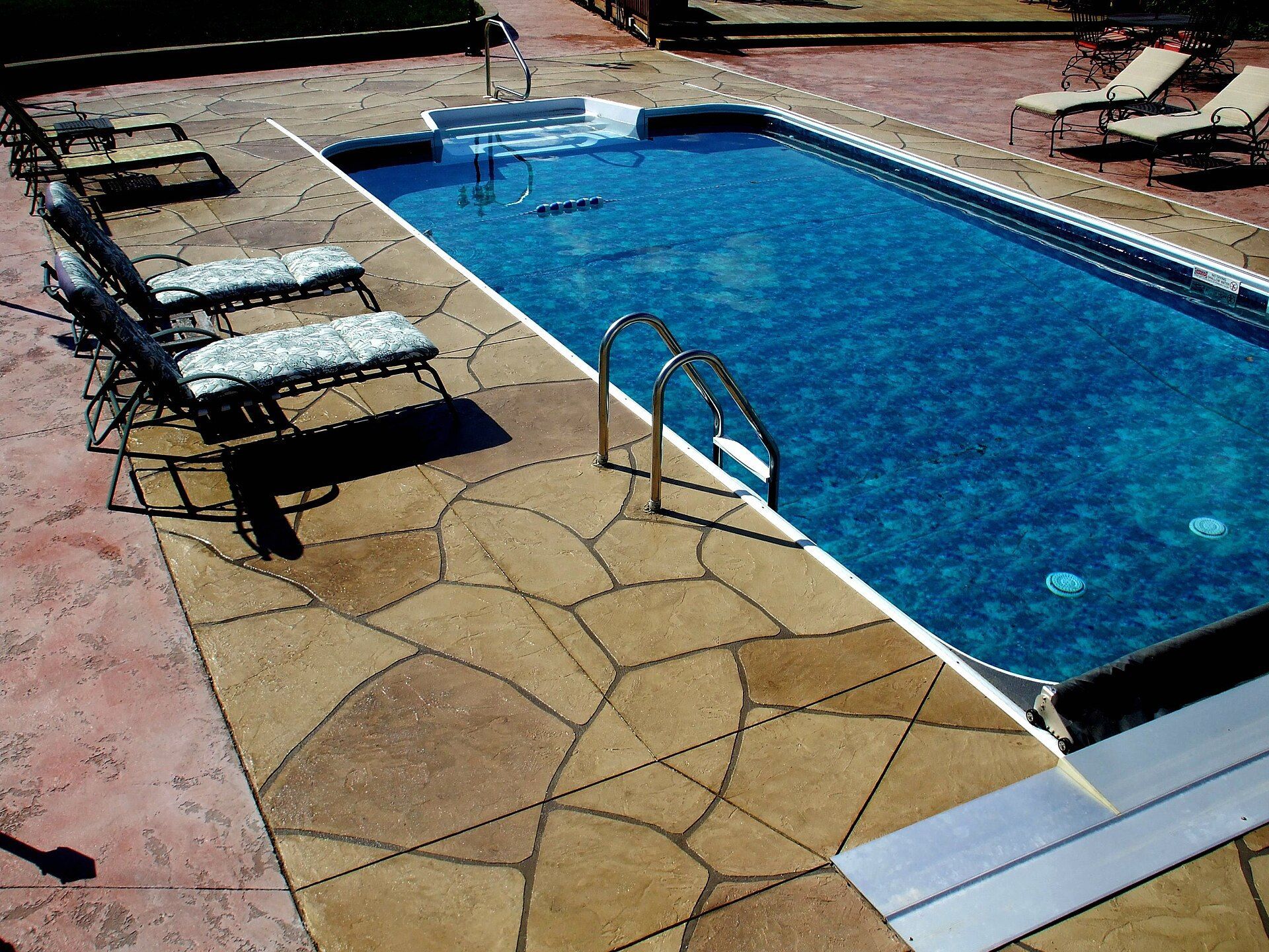 flagstone pool deck