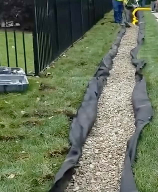 french drain installation