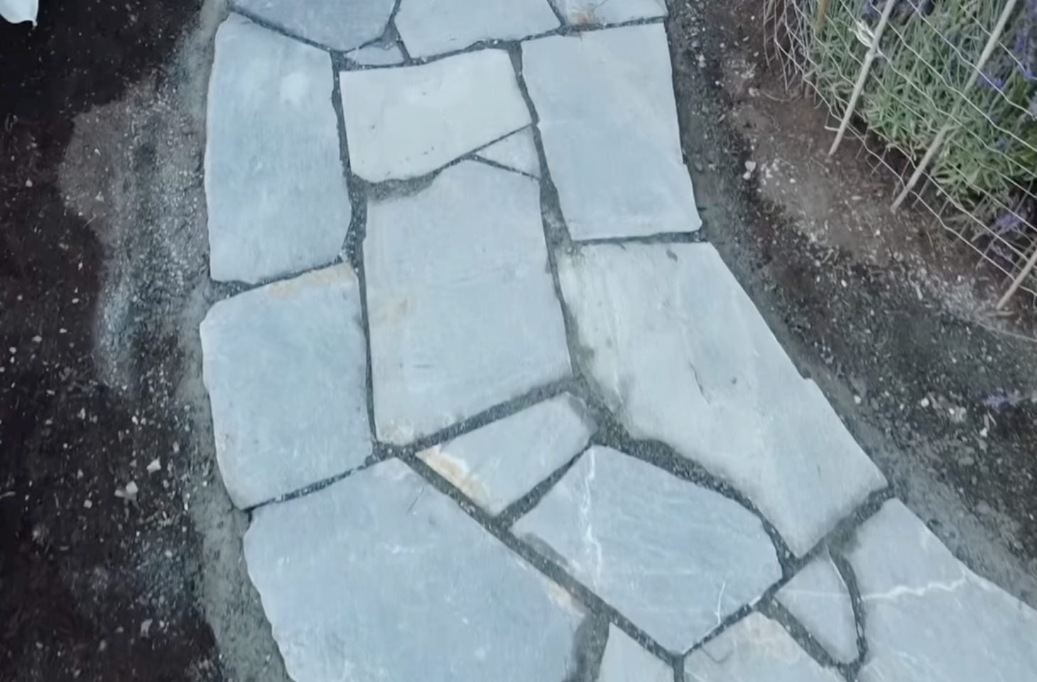 natural stone walkway installation
