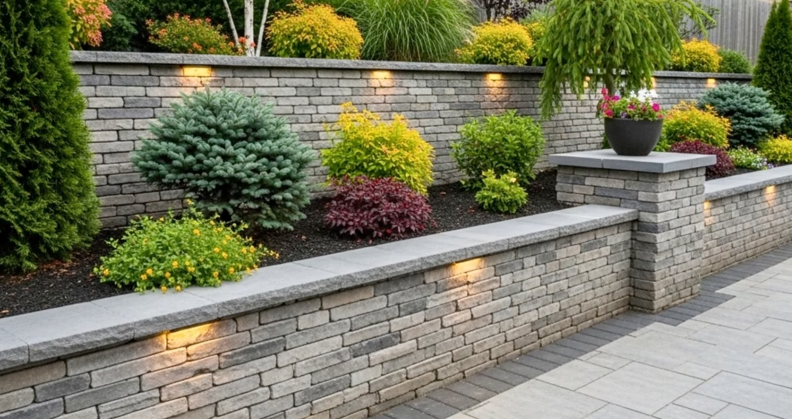 retaining walls for sloped backyards