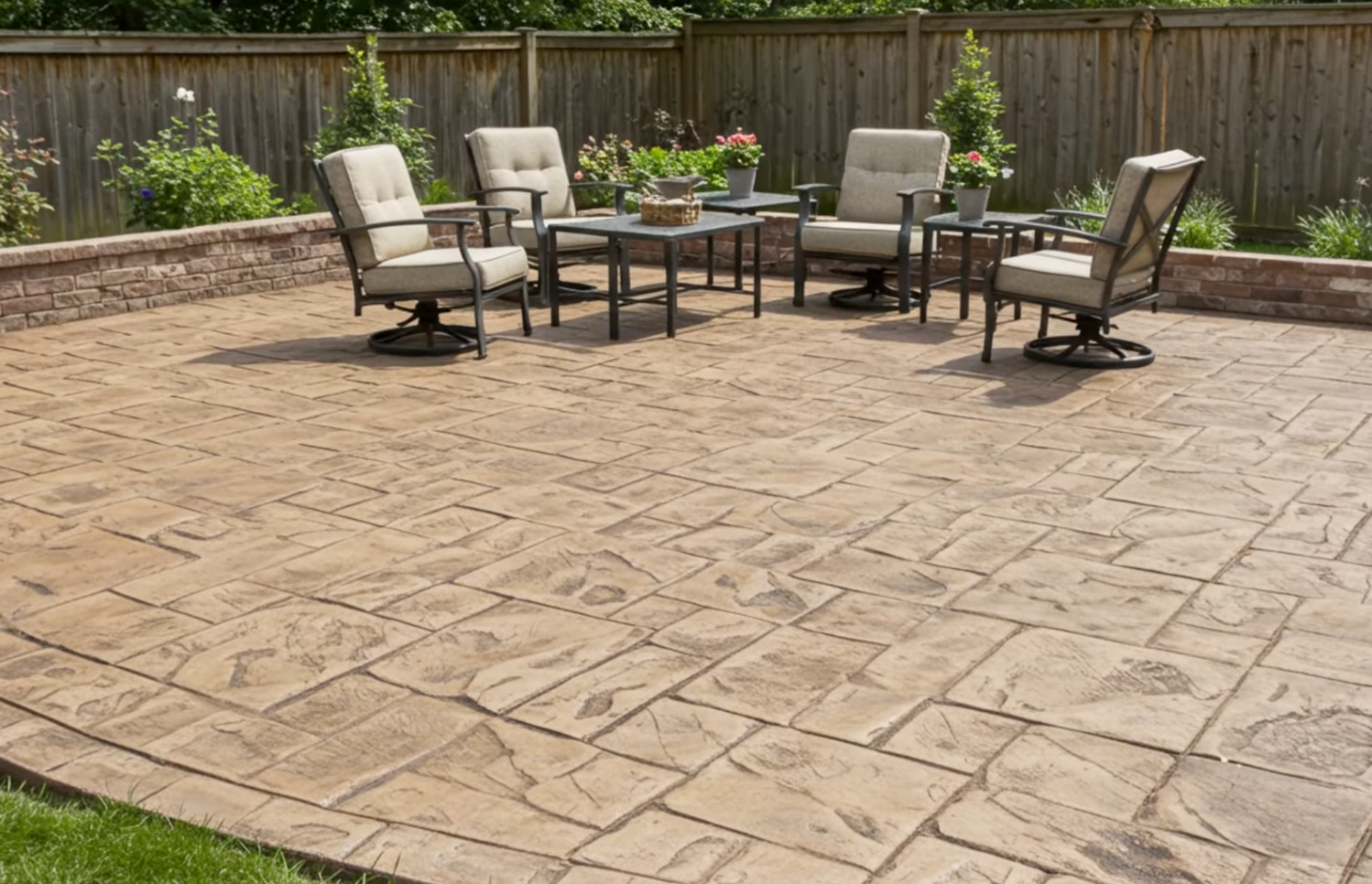 stamped concrete patio