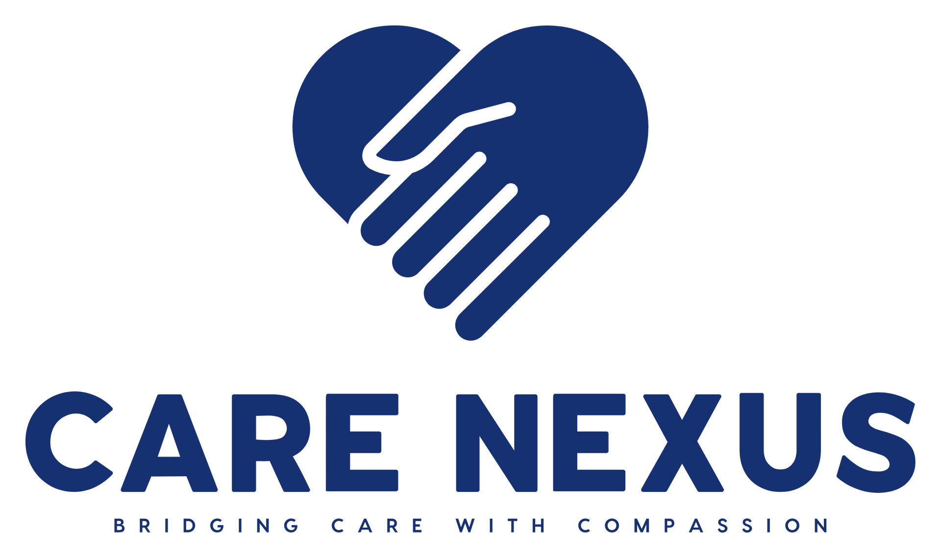 Care Nexus logo with blue heart and hand icon above the words “CARE NEXUS” and tagline “Bridging Care with Compassion”
