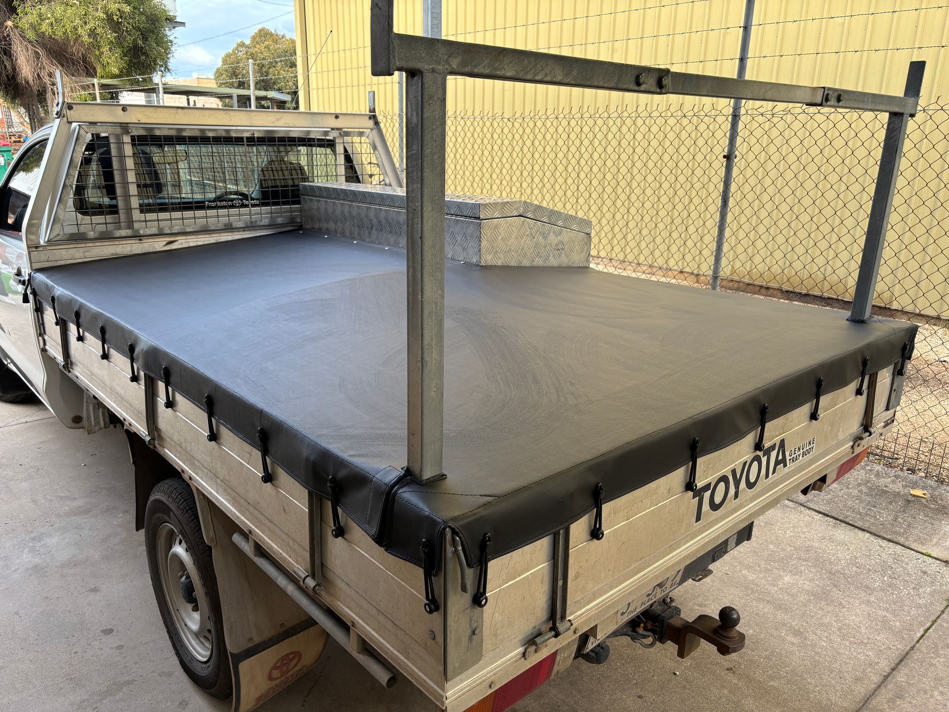 Toyota tonneau around toolbox