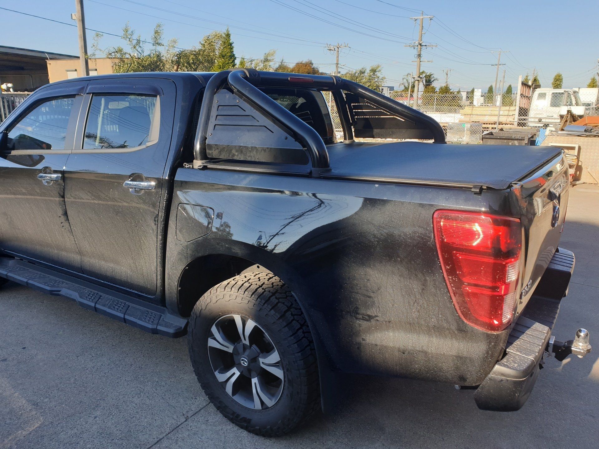 Mazda BT-50 push on style tonneau with sports bars