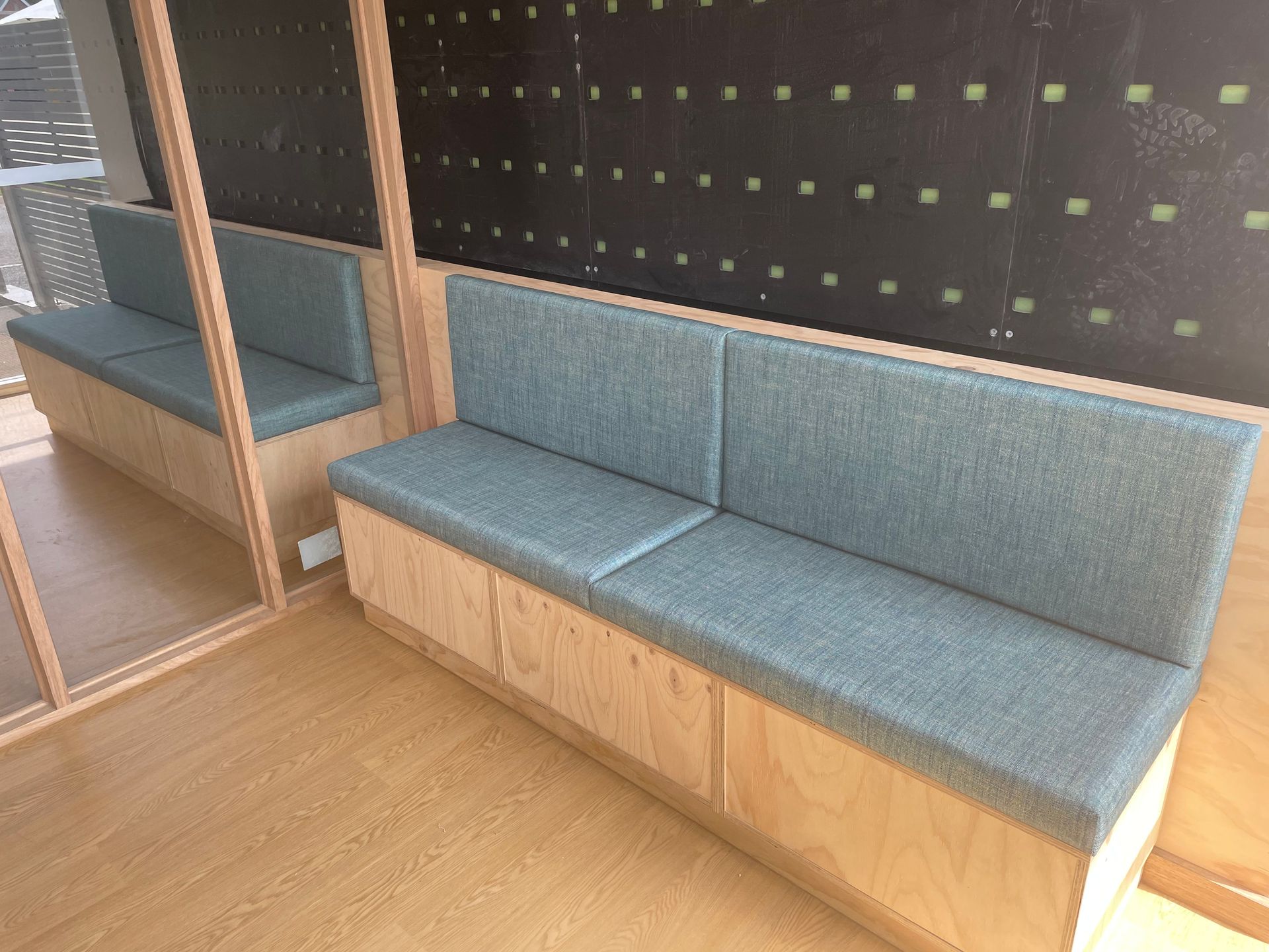Alba Health commercial bench seating