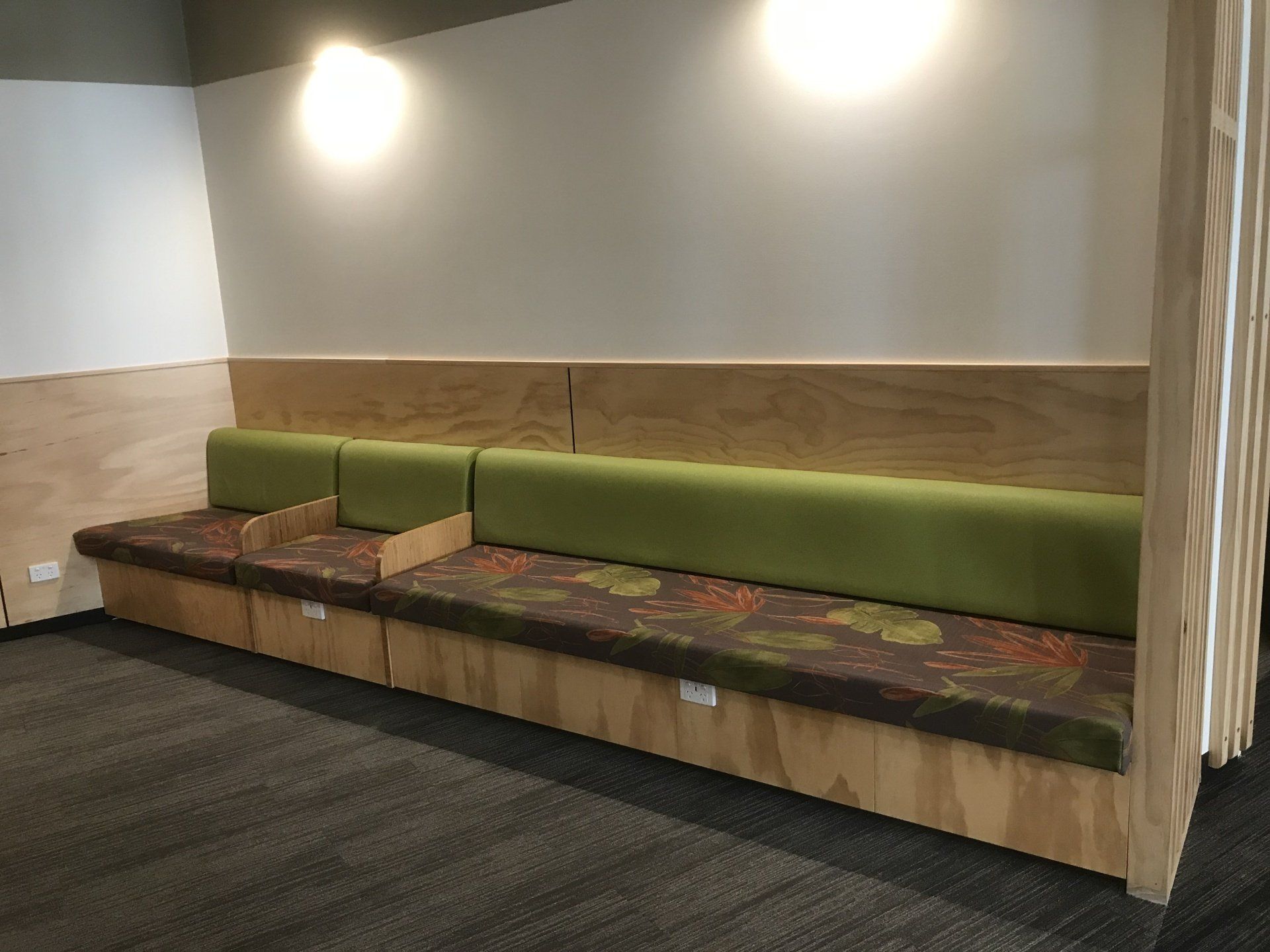 Albury Brain and Mind Centre partitioned floral bench seating