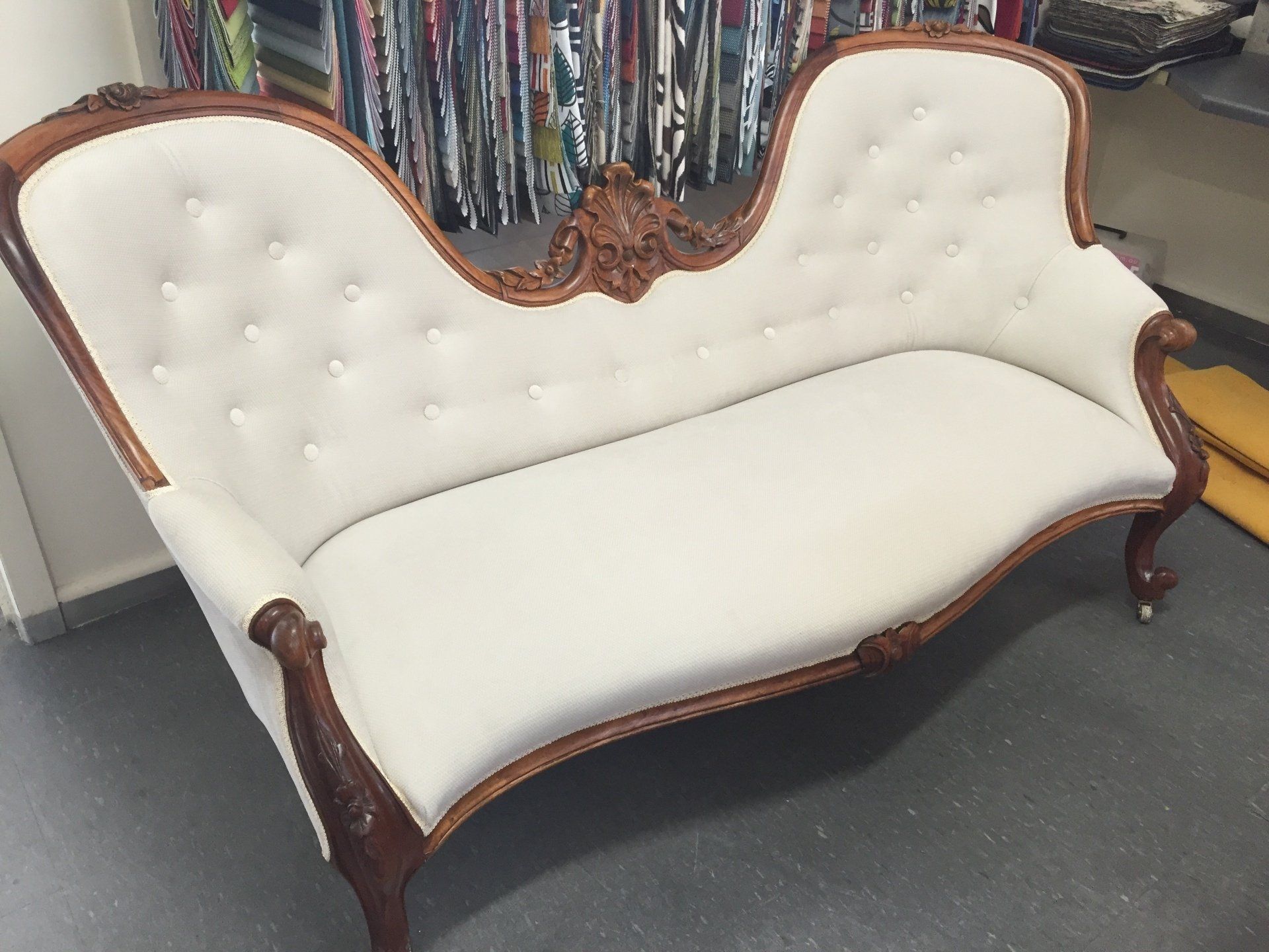 Antique Twin Carved Seat