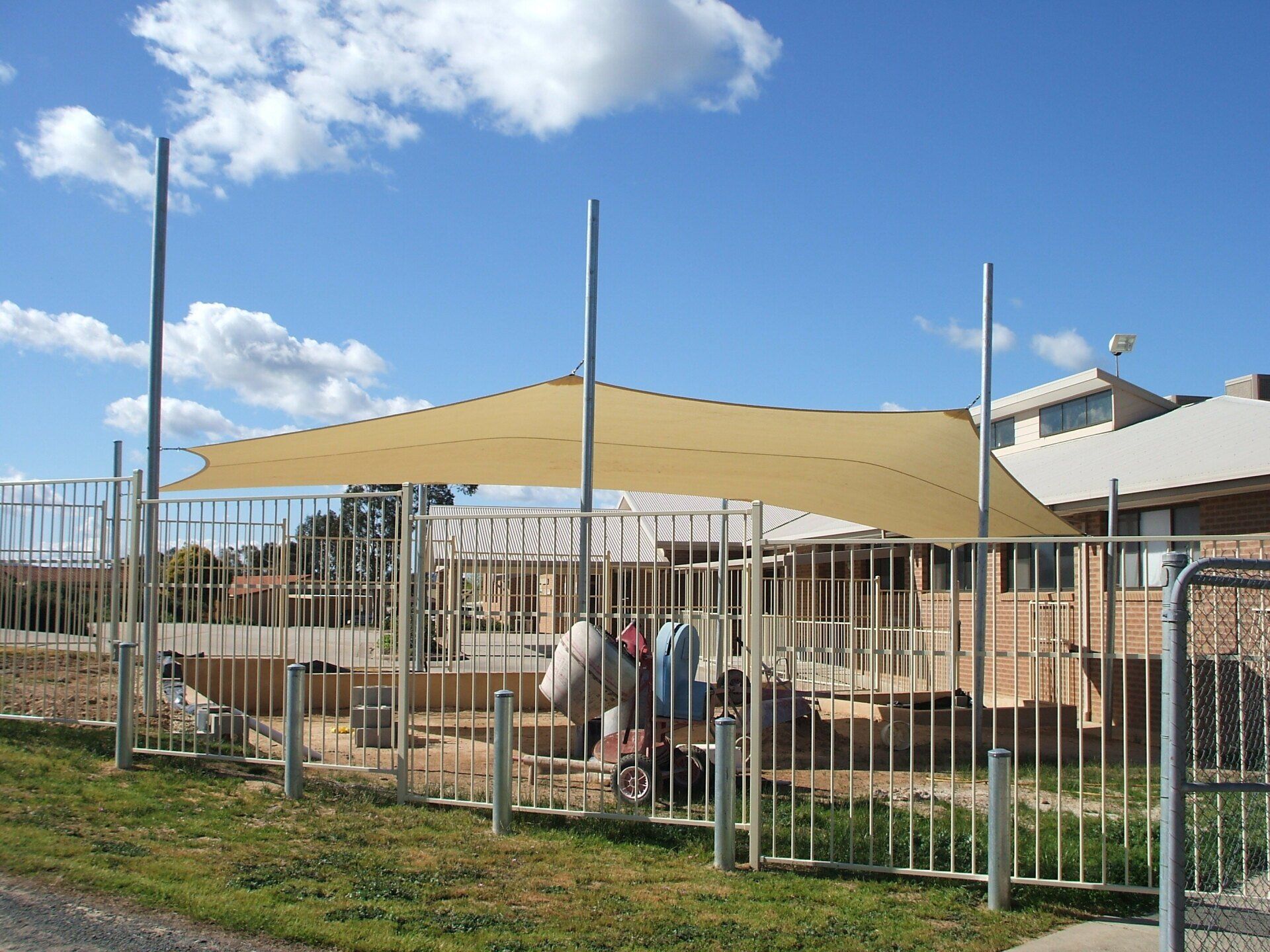 Beige Shadecloth Shade Sail