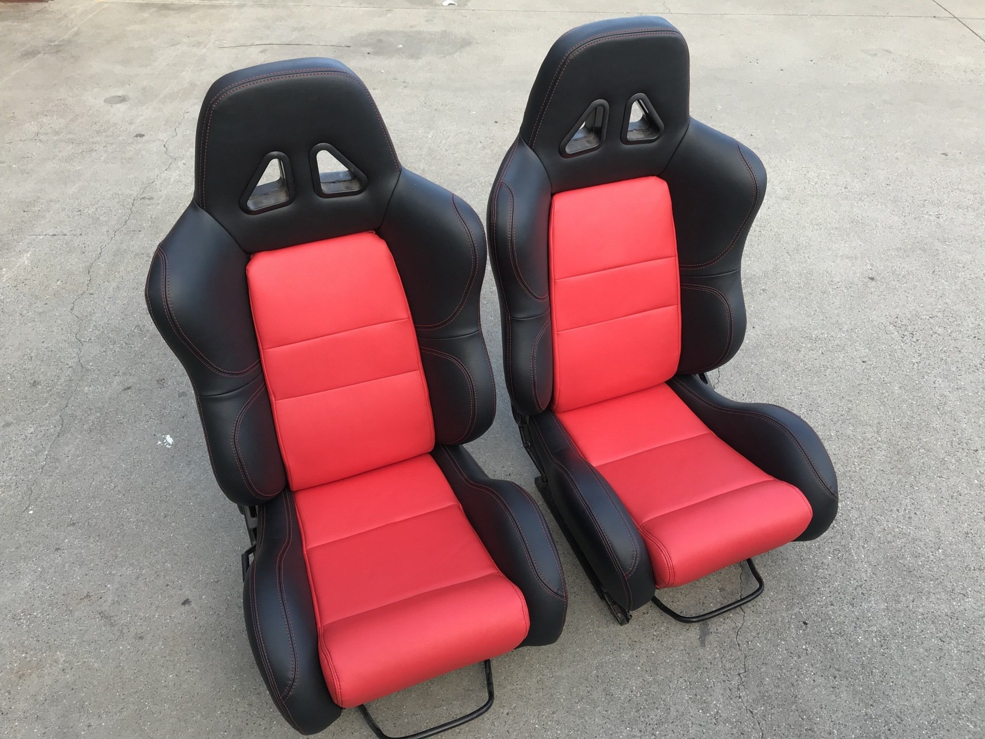 Black and red sports seats