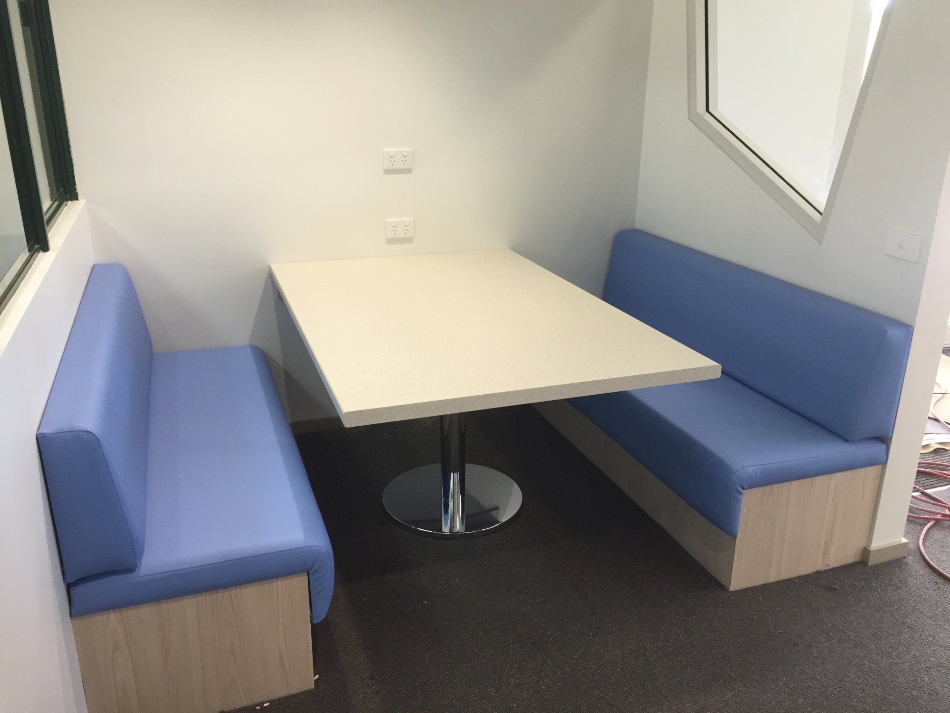 Blue Commercial Booth Seating