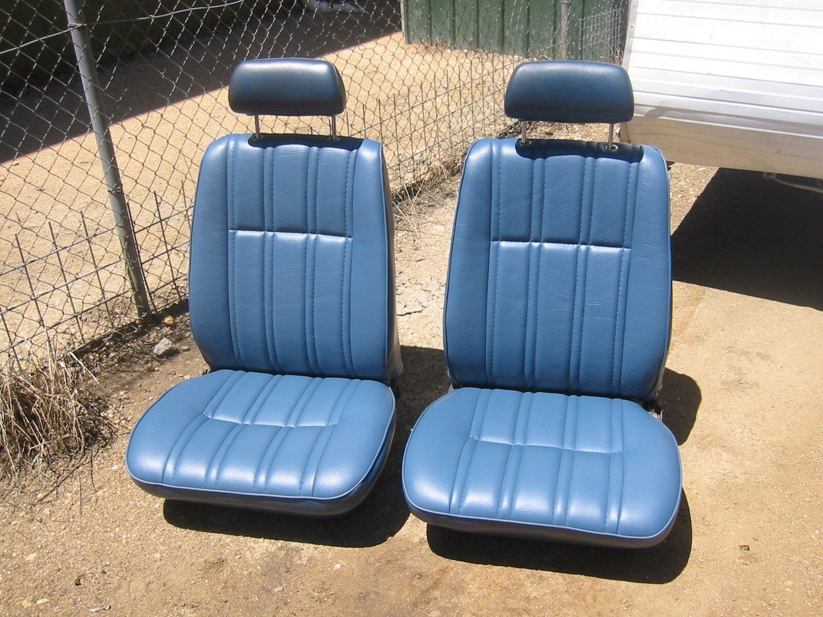 Blue Vinyl Hilux Bucket Seats