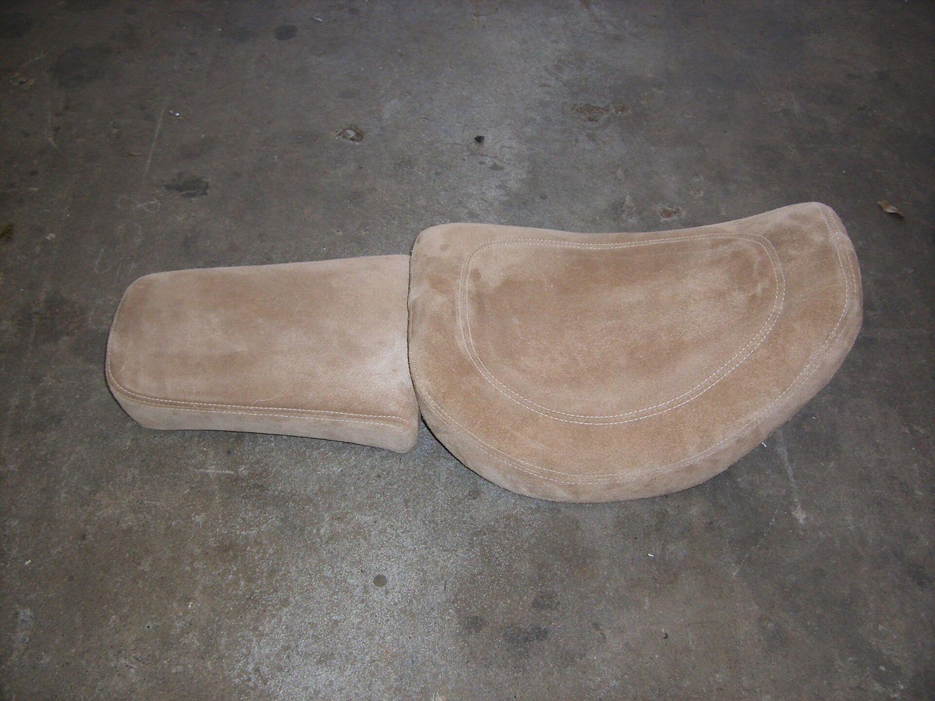 Brown Suede Leather Harley Seat