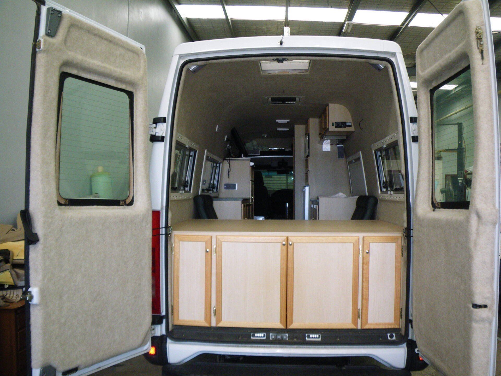 Carpeted motorhome interior