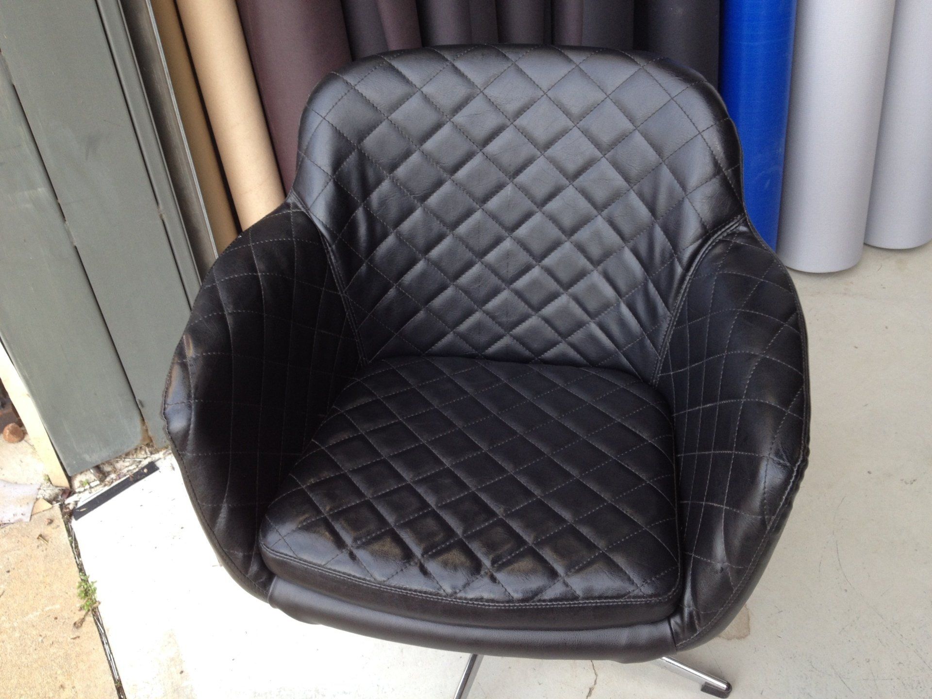 Cross stitch 70s chair