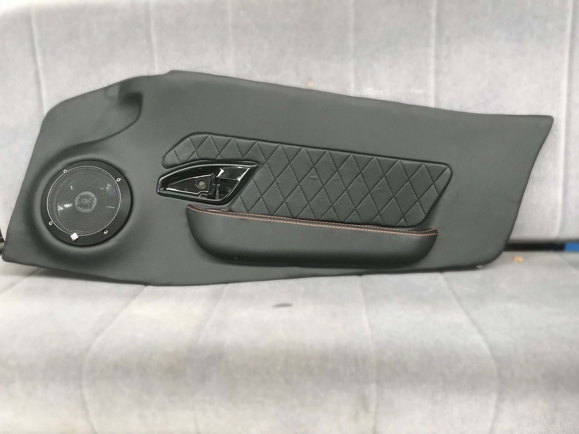 Custom Door Trim with Cross Stitch