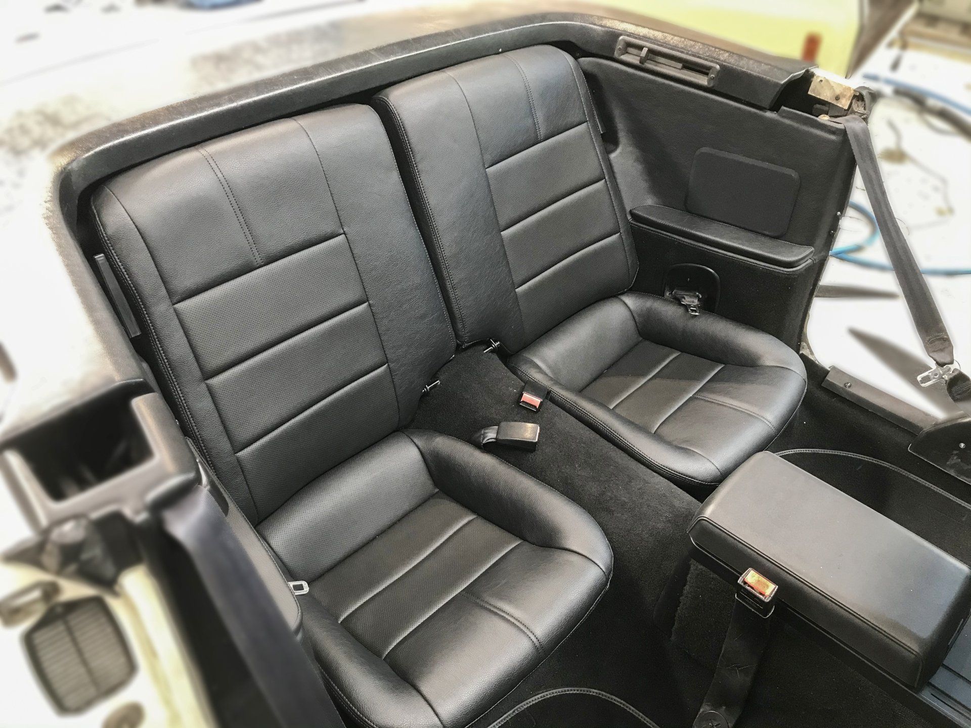 Custom black interior rear