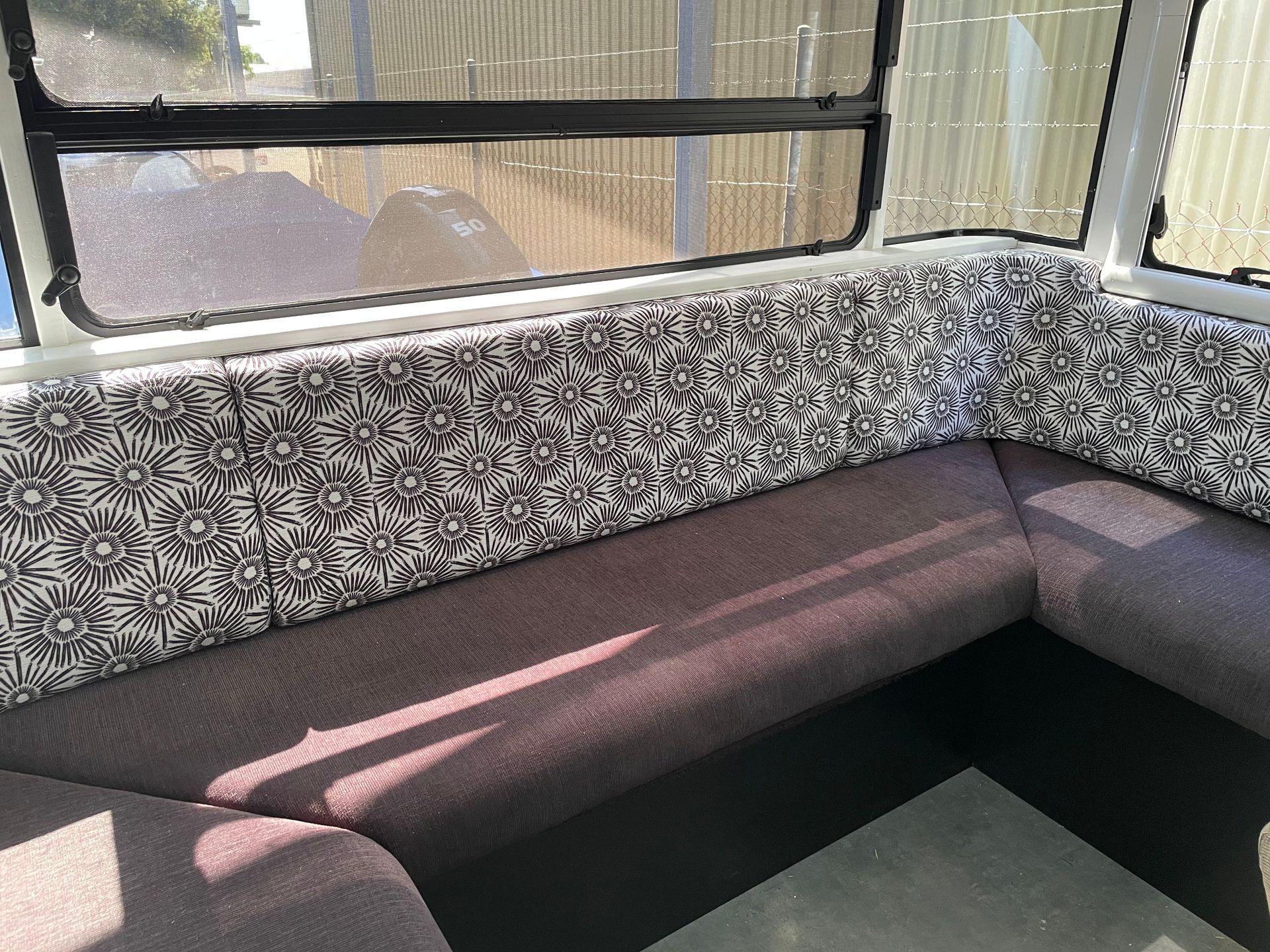 Customised caravan bench seating