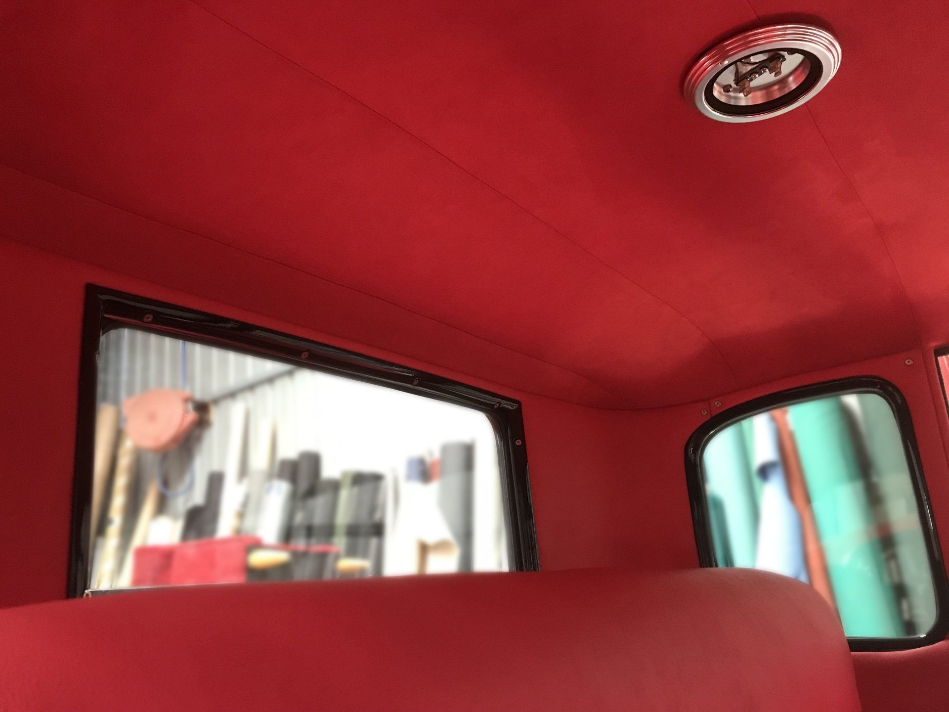 Ford Model A sport roadster roof lining and panelling AFTER