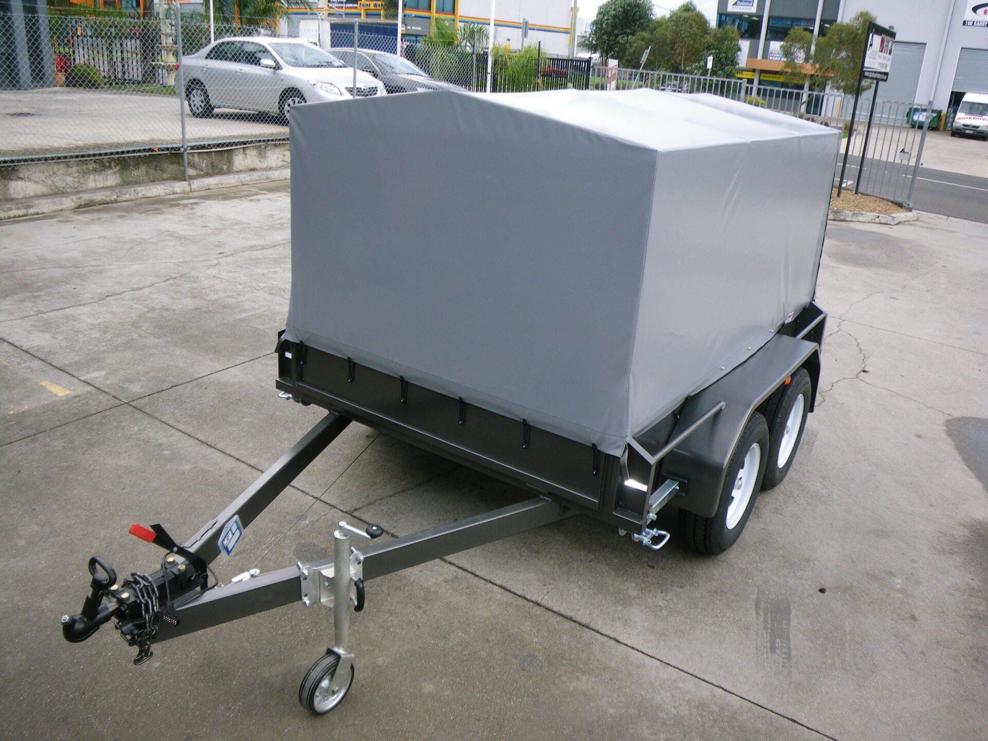 Grey PVC Trailer Cover and Frame