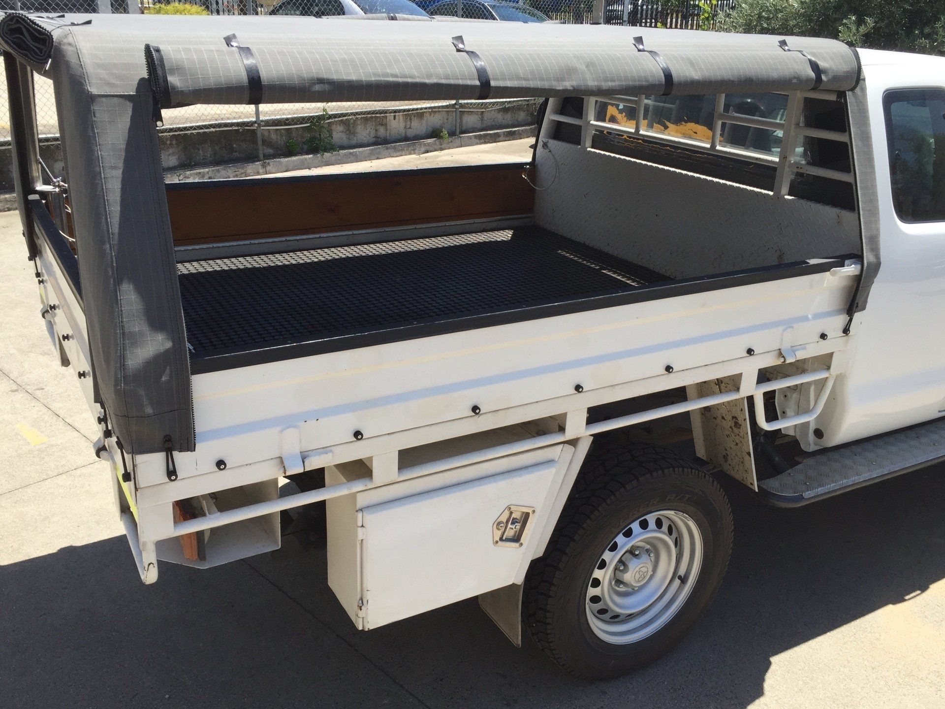 Hilux Canopy with Roll Up Flaps